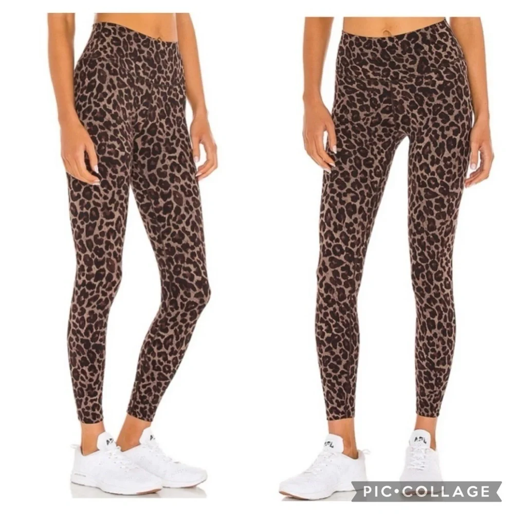 Varley Luna Yoga Leggings Tortoise Leopard size Small